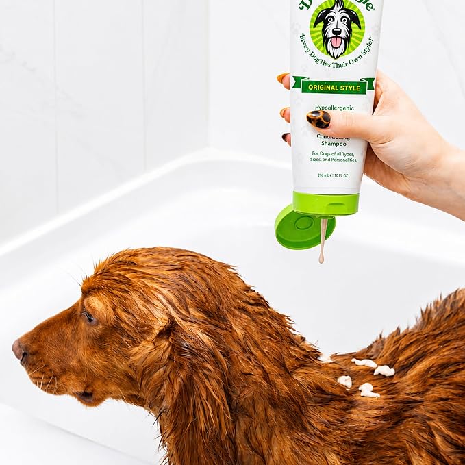 Doggy Style 2-in-1 Dog Shampoo & Conditioner, 60% Less Water, 4X More Product per Bottle, Tear-Free, Concentrated Paste Formula, Plant-Based, Hypoallergenic, Sulfate-Free, for All Breeds and Dogs