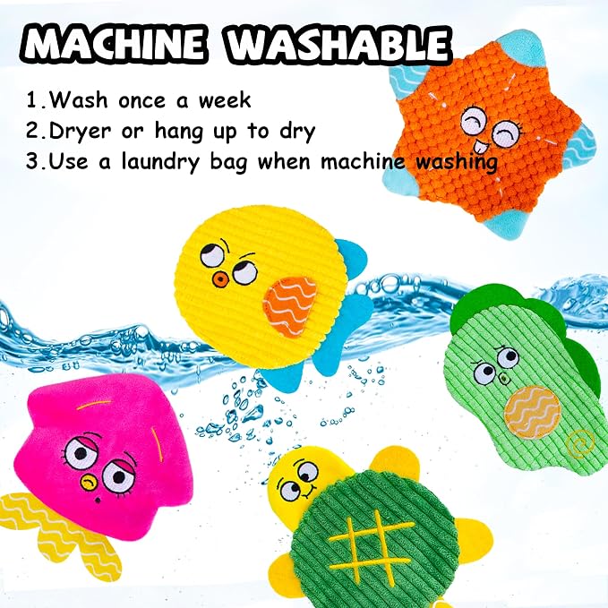 Squeaky No Stuffing Dog Toys 10 Pcs,Crinkle Dog Toys for Small Medium Breed | Bulk Puppy Toys Durable Plush Small Dog Toys,Animal Stuffless Pet Toys,Interactive Puppy Teething Chew Toys for Entertaining