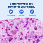 PetSafe ScoopFree Odor Control Crystal Cat Litter, Lavender Scent, 8 Lb Bag | 5x Faster Odor Control than Clumping Clay Litter, 99% Dust-Free, Low Tracking Crystals, Compatible with Any Cat Litter Box