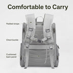 Cat Backpack Carrier for Small Dogs and Medium cat Puppy Kitten Bunny Pet Carrier Backpack Collapsible with Fully Ventilated Mesh with Safety Leash (Gray, 12.9" L x 10.62" W x 15.5" H - M)