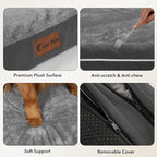 Orthopedic Dog Bed for Extra Large Dogs, Dark Grey, 45x35in | Orthopedic Foam Relieves Joint Pressure, Bolsters Supports Head And Neck, Washable Cover, Non-Slip Bottom