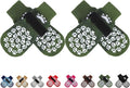 EXPAWLORER Anti Slip Dog Socks to Prevent Licking Paws, Shoes for Hot Pavement, Dog Booties for Small Medium Large Senior Dogs, Traction Control Boots & Paw Protectors for Hardwood Floors ArmyGreen
