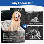Thickened Dog Bed for Car Back Seat, Upgraded Bottom Non-Slip，Fits Hard Bottom car seat Cover for Dogs, Premium Mixed Color ，Dog Car Seat Cover