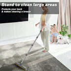 Carpet Rake for Pet Hair Removal, Reusable Carpet Scraper for Rug | Pet Hair Remover with 60” Adjustable Long Handle,Dog Cat Hair Remover Tool for Rugs, Mats, Couch(Grey)