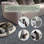 Cat Scratching Carpet Mat, Self-Adhesive Couch Furniture Protector | 78.7x15.8In Thickened, Cat Scratch Post/Tree Covered Pad Replacement, Shield for DIY Shelf Steps Couch Corner Wall, Khaki