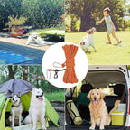 XiaZ Dog Tie Out Cable for Camping, 75ft Portable Overhead Trolley System for Dogs up to 200lbs，Dog Lead for Yard, Camping, Parks, Outdoor Events,5 min Set-up