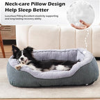 INVENHO XL Dog Beds Large Sized Dog, Washable Orthopedic Warming Soft Sleeping Durable with Anti-Slip Bottom
