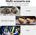 3MP 2K AI Reptile Aquarium Camera, Close-Focus Lens for Fish Tank Terrarium | Angle Magnetic Mount, Dual-Band Wi-Fi 2.4 GHz/5 GHz, 24/7 Recording, Anti-Glare and No Reflection, for Lizards and Snakes