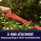 Leash Boss 15 Foot Dog Leash with Padded Handle - Long Leash for Hiking, Camping, Exploring, or Walking (15 Ft, Black/Red/Grey)