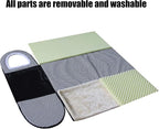 Dog Bed,2 Ways to Use,Indoor Pet House with Fluffy Mat,Removable and Washable Cover,Non-Slip Bottom,for Large Dogs(XL Black Cranes)