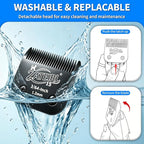 Size 15 Detachable Pet Grooming Clipper Blade with Steel Cutter, 3/64 Inch (1.2 mm) Cut Length, Black, Compatible with Andis, Oster A5, Wahl KM10, 3 Pack