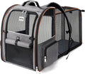 Extra Large Cat Backpack Carrier Expandable Pet Carrier Backpack for Small/Medium Dogs and Medium/Large Cats, Grey