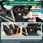 pidipiti 17x13x8 Soft-Sided pet Carrier,for 1 Extra-Small Dog/Small cat | top Expandable,TSA Approved,for Frontier Allegiant Breeze Airlines ,with 2 pockets,zipper lock,leakproof,good Visibility