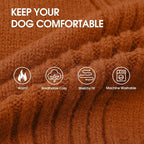 IECOii Great Dane Sweater,5XL Extra Large Sweater for Giant Breed Dogs in Winter,Turtleneck Cold Weather Knit Clothes,Machine Washable,Elastic Pullover for Saint Bernard,Mastiff (Caramel,XXXXXL)