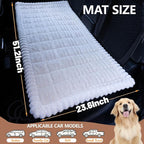 Dog Car Seat Waterproof Bed Cover Nonslip Car Back Seat Soft and Comfortabl | Pet Bed Mat Car Blanket for Travel Backseat Extender Seat Covers Dog Bed for Cars Trucks and SUVs (White Cover 23.6” x 51”)