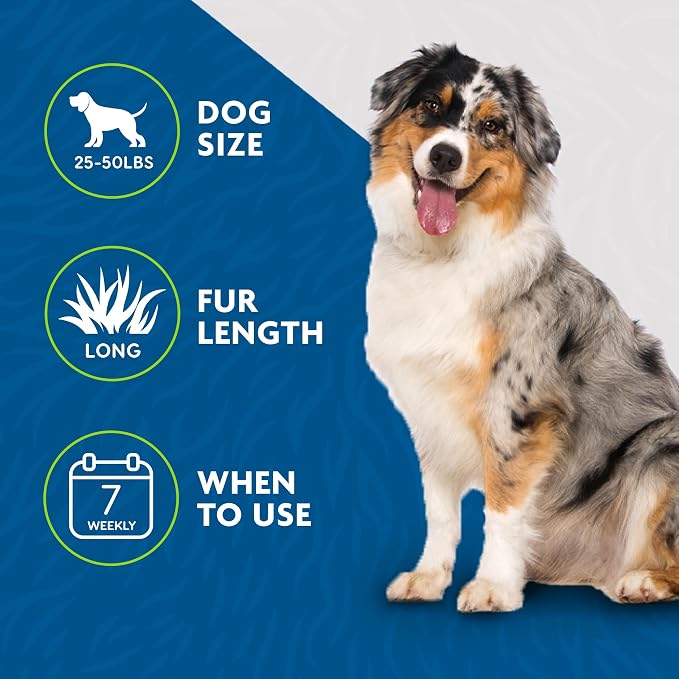 FURminator Medium Dog Undercoat deShedding Tool for Long Hair | Reduces Loose Hair From Shedding, Easy Clean-Up, For 25-50 lbs, Use Weekly, Ergonomic Handle For Comfort
