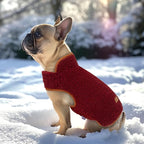 cyeollo Warm Dog Coat Fleece Sherpa Winter Sweater Coats, Turtleneck Dog Jacket Vest for Small Medium Large Dogs, Reversible Cold Weather Pet Coats, Burgundy, M