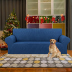 Stretch Couch Covers for Sofa, 3 Cushion Couch Slipcover,Classic Blue
