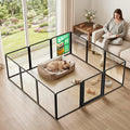 FXW AuraSpace Pro Clear Acrylic Indoor Dog Playpen, 24" H, 12 Panels | Open View, No Climbing Bars, Heavy-duty Metal, DIY Layouts, Easy Access, For Puppies & Small Dogs, Patented