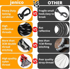 Long Dog Leash 30 FT: Heavy Duty Rope Leashes for Dogs Training with Swivel Lockable Hook Reflective Threads Bungee and Padded Handle - Dog Lead for Large Small Medium Dogs Outside Walking Hiking