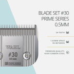 Wahl Pro Animal Prime Series Blades - Professional Fine Tooth Pet Clipper for Horse, Cat & Dog Grooming - Made from High-Carbon Steel - #30, 0.5mm