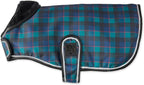 Pet Passion Breeze II - The Windbreaker, Water Resistant Pet Raincoat, Vegan Fur and Lined Pet Jacket for Small, Medium, Large Dogs, Black Watch Plaid, Medium (20-45 lbs)