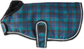 Pet Passion Breeze II - The Windbreaker, Water Resistant Pet Raincoat, Vegan Fur and Lined Pet Jacket for Small, Medium, Large Dogs, Black Watch Plaid, Large (40-60 lbs)