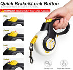 FIDA AutoBrake Retractable Dog Leash. Advanced Patented Design for Dog Pulling, 16 ft Heavy Duty No Pull Pet Walking Leash for Medium Breeds. Tangle Free, Soft Grip, Medium Size.