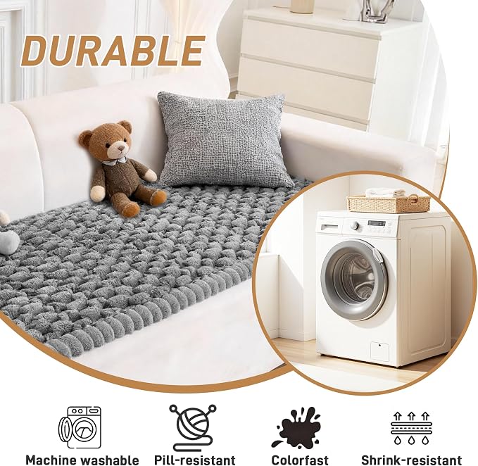 Plush Couch Cover for Dogs Non Slip Pet Sofa Protector, Ultra Soft Washable Couch Cover for Pets, Anti-Slip Backing Furniture Protector for Cats & Dogs, Fits Standard & L-Shape Sofas (3 Sizes)