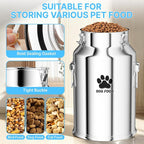 25Lbs Metal Dog Food Storage Container, Dog Food Storage Tank, Multifunctional Storage Bin with Sealed Lid and Spoon, Pet Food Storage Container for Dogs and Cats, Keeping Fresh and Easy to Clean