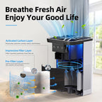 AROEVE Air Purifiers for Bedroom with Aromatherapy Function-MK06A(White) | Meet Global Recycled Standard, 360-Degree Air Inlets, 0.3 Microns Filtration Efficiency, 20dB Noise, Speed Control