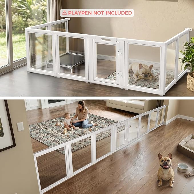 FXW Fence-to-Wall Anchors for AuraSpace Acrylic Indoor Dog Playpen | Fits AuraSpace 30"H, Connect Panels to the Wall, Expand Your Dog’s Play Area, Playpen Not Included