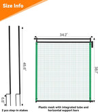 Temporary Fence Gate,3' Height,Garden Fence Mesh Door, Free Open and Close Boundary for Garden Backyard Outdoor Animal Protect, Non Electric Safe for Children and Dog