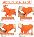 Queenmore Small Dog Pullover Sweater, Cold Weather Cable Knitwear, Classic Turtleneck Thick Warm Clothes for Chihuahua, Bulldog, Dachshund, Pug (Orange, X-Small)