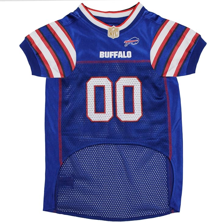 Pets First NFL AFC East Mesh Jersey for Dogs, Small, Buffalo Bills