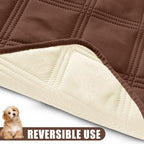 Smiry Waterproof Dog Bed Cover, Reversible Pet Blanket for Sofa Couch | Soft Washable Dog Blanket, Leakproof Couch Cover for Dogs Cats & Furniture Protection, 52x82, Brown/Beige