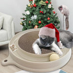 AUOON Cat Scratcher Toy with Ball Track for Indoor Cats Kittens, Milk Shake | 3 in 1 Interactive Cat Toy, Cat Scratch Pad with Cat Ball Toy and Cat Mouse Toy, for Chasing Exercise, Protect Furniture