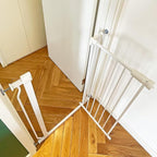 BalanceFrom Easy Walk-Thru Baby Safety Gate, Fits 29.1" to 33.8" Openings | with Hold-Open and Auto-Close – Adjustable Steel Barrier for Stairs, Doorways, and Hallways, No Drilling Installation