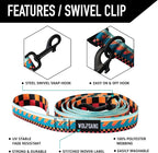 Wolfgang Heavy Duty Dog Leash, Pull-Tested for Walking & Training, BuenaOnda Print, Small