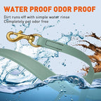 Viper Biothane K9 Working Dog Leash Waterproof Lead for Tracking Training Schutzhund Odor-Proof Long Line with Solid Brass Snap for Puppy Medium and Large Dogs, 20ft Sage Green