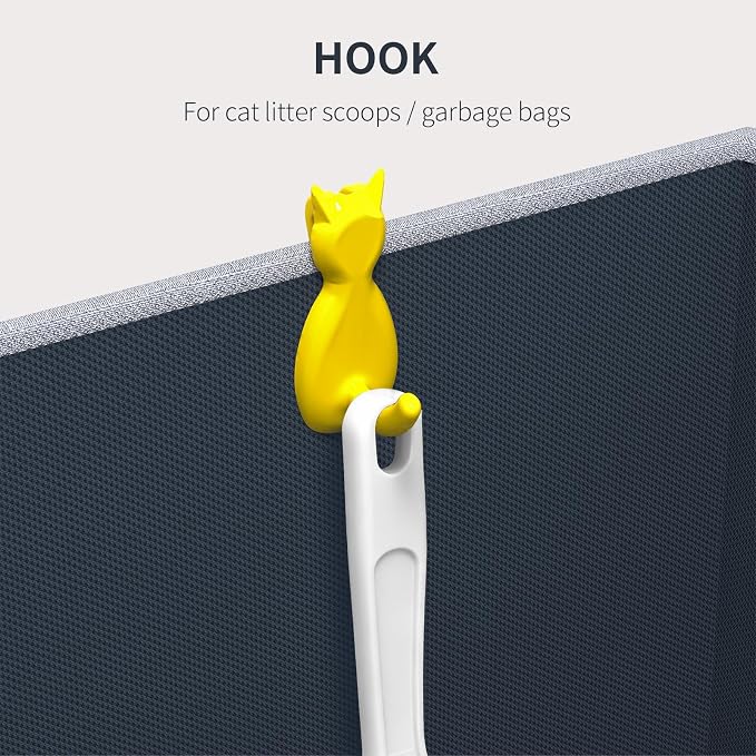 Aokeyee Waterproof Cat Litter Box Enclosure Splash Guard, 27"x22"x17" | Removable PVC Mat with 2 Hooks, Foldable Anti-Leakage Dust Control