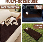Dog Car Seat Waterproof Bed Cover Nonslip Car Back Seat Soft and Comfortabl | Pet Bed Mat Car Blanket for Travel Backseat Extender Seat Covers Dog Bed for Cars Trucks and SUVs (Dark Brown 23.6” x 51”)