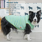 KYEESE 2Pack Dog Shirt, Soft Striped Dogs T Shirts, Lightweight Pet Tank Top, Sleeveless Dog Shirt for Medium Dogs, Stretchy Comfortable Pet Vest, Blue, 2XL