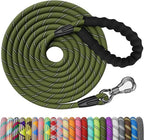 NTR Heavy Duty Large Dog Leash, 30FT Reflective with Swivel Lockable Hook and Comfortable Padded Handle, Puppy Leash for Walking, Hunting, Camping, Backyard for Small Medium and Large Dogs