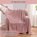 Chair Cover Cat Scratch Proof Recliner Chair Covers, Oversized Armchair Sofa Covers Washable Sofa Slipcover for Single Couch, Soft Small Couch Slipcover for Pets Dogs, 71" x 91", Pink