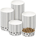 Potchen Disposable Dog Bowls Small Pet Feeding Dishes,16 oz | Printed Pattern Dishes, for Small Pet, Paper Food Travel Bowls, for Feeding Dogs and Cats