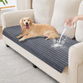 100% Waterproof Couch Covers for Dogs, 35"×63" Washable Couch Cover, Non Slip Sectional Couch Covers for 3 Cushion Sofa Cover Pet Friendly, Cat and Dog Couch Bed Cover-Dark Gray
