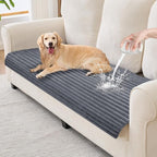 100% Waterproof Couch Covers for Dogs, 35"×63" Washable Couch Cover, Non Slip Sectional Couch Covers for 3 Cushion Sofa Cover Pet Friendly, Cat and Dog Couch Bed Cover-Dark Gray