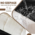FUANGUI Waterproof Couch Cover Sofa Cover for Dogs and Pets Sofa Protector | Non-Slip Washable Fuzzy Soft Cat Bed Sofa Slipcover for 2-3 Cushion Couch Sofa Pet Friendly, Black, 27.6" x 70.9", 1 pcs