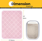 Conlun Cat Litter Mat Litter Trapping Mat, 24" x 17" Premium Durable PVC Grid Mesh with Scatter Control, Non-slip, Less Waste Cat Litter Box Mat, Pink
